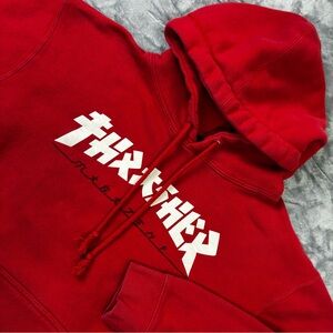 Thrasher Magazine Hoodie Size Medium Tokyo Godzilla Red Sweatshirt Skateboarding